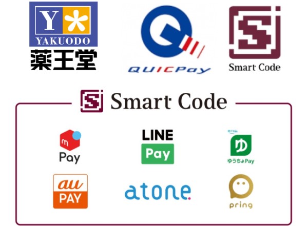 薬王堂の全店舗303店にQUICPayとSmart Codeが導入開始