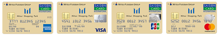 ららぽーと柏の葉カードはVisa, JCB, AMEX, Mastercard から選択できます