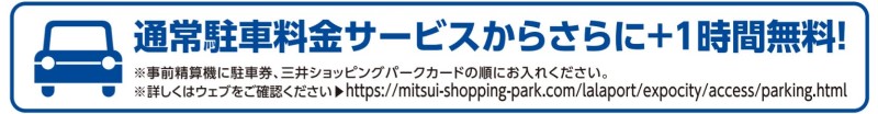 ららぽーとEXPOCITYカードで三井ショッピングパークポイントが2ポイントたまる